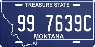 MT license plate 997639C