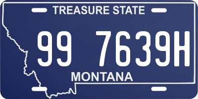 MT license plate 997639H