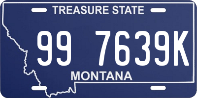 MT license plate 997639K