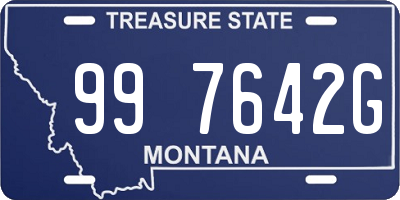 MT license plate 997642G