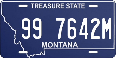 MT license plate 997642M