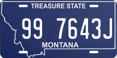 MT license plate 997643J