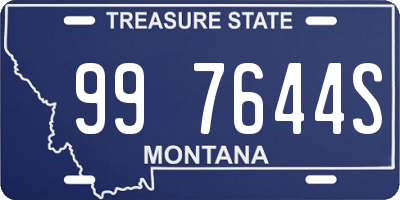 MT license plate 997644S