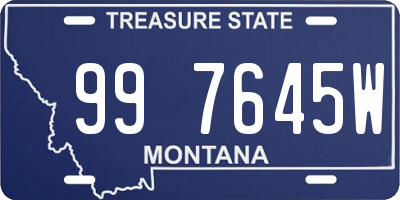 MT license plate 997645W