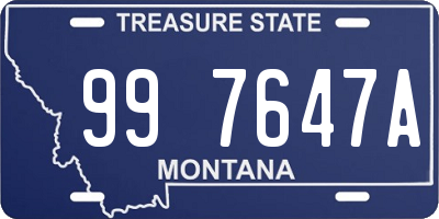 MT license plate 997647A