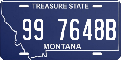 MT license plate 997648B