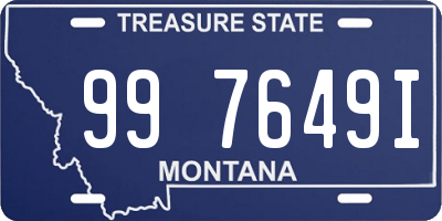 MT license plate 997649I