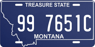 MT license plate 997651C