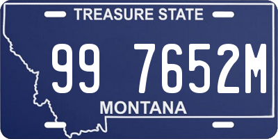 MT license plate 997652M