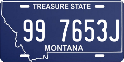 MT license plate 997653J