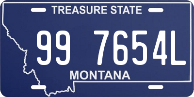 MT license plate 997654L