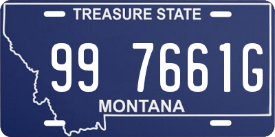 MT license plate 997661G