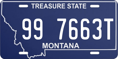 MT license plate 997663T