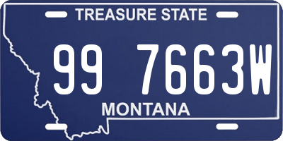 MT license plate 997663W