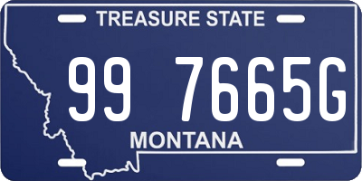 MT license plate 997665G