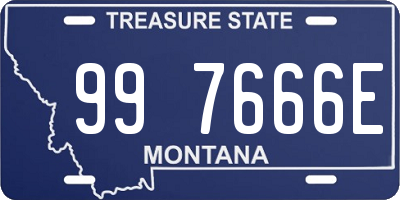 MT license plate 997666E