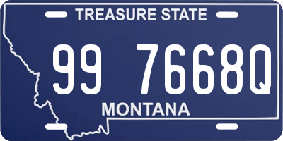 MT license plate 997668Q