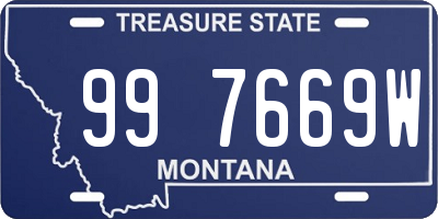 MT license plate 997669W