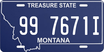 MT license plate 997671I