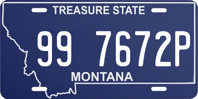 MT license plate 997672P