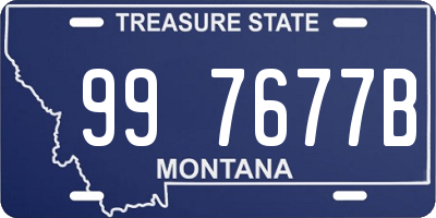 MT license plate 997677B