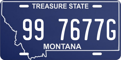 MT license plate 997677G