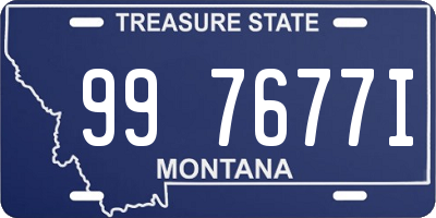 MT license plate 997677I