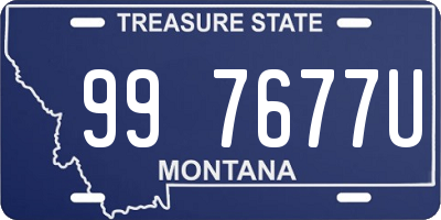 MT license plate 997677U