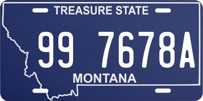 MT license plate 997678A