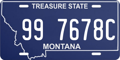 MT license plate 997678C