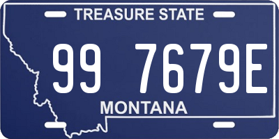 MT license plate 997679E