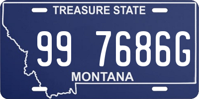 MT license plate 997686G