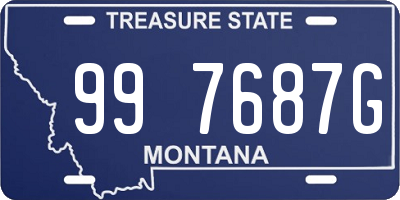 MT license plate 997687G