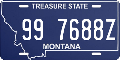 MT license plate 997688Z