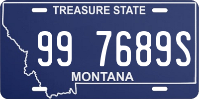 MT license plate 997689S