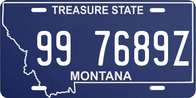 MT license plate 997689Z