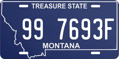 MT license plate 997693F