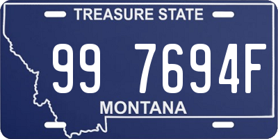 MT license plate 997694F