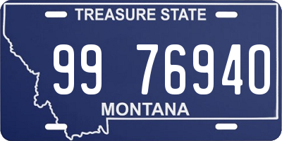 MT license plate 997694O