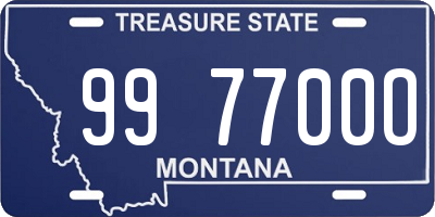 MT license plate 997700O