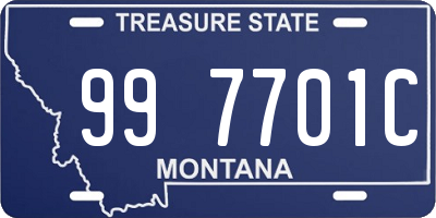 MT license plate 997701C