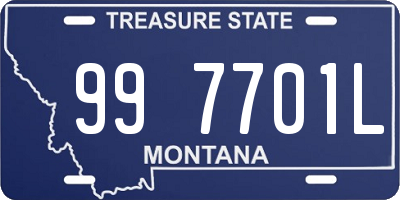 MT license plate 997701L