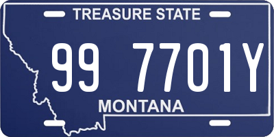 MT license plate 997701Y