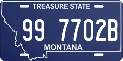 MT license plate 997702B