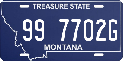 MT license plate 997702G