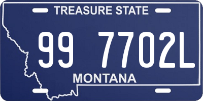 MT license plate 997702L