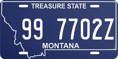 MT license plate 997702Z