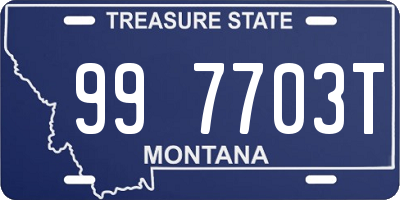 MT license plate 997703T