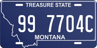 MT license plate 997704C