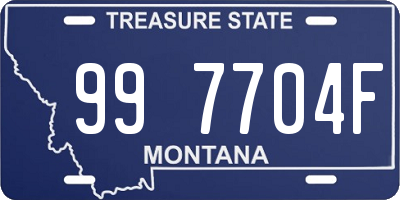 MT license plate 997704F